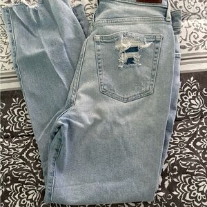 Hollister Distressed Women Jeans 28/27 7 Regular ultra high rise vintage stretch